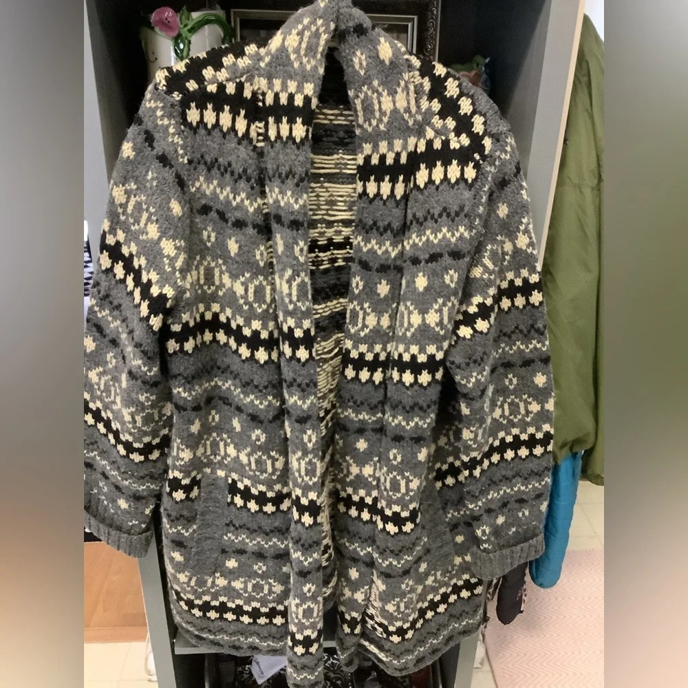 Charter Club Fair Isle Cardigan size tag missing appx xl -xxl EUC - Picture 1 of 4